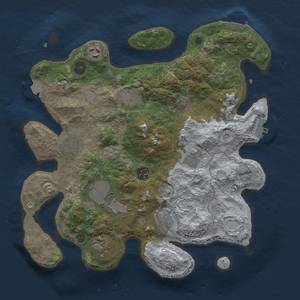 Thumbnail Rust Map: Procedural Map, Size: 3500, Seed: 669409707, 17 Monuments