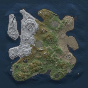 Thumbnail Rust Map: Procedural Map, Size: 3000, Seed: 10741434, 13 Monuments