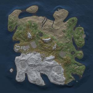 Thumbnail Rust Map: Procedural Map, Size: 3500, Seed: 3550058, 16 Monuments