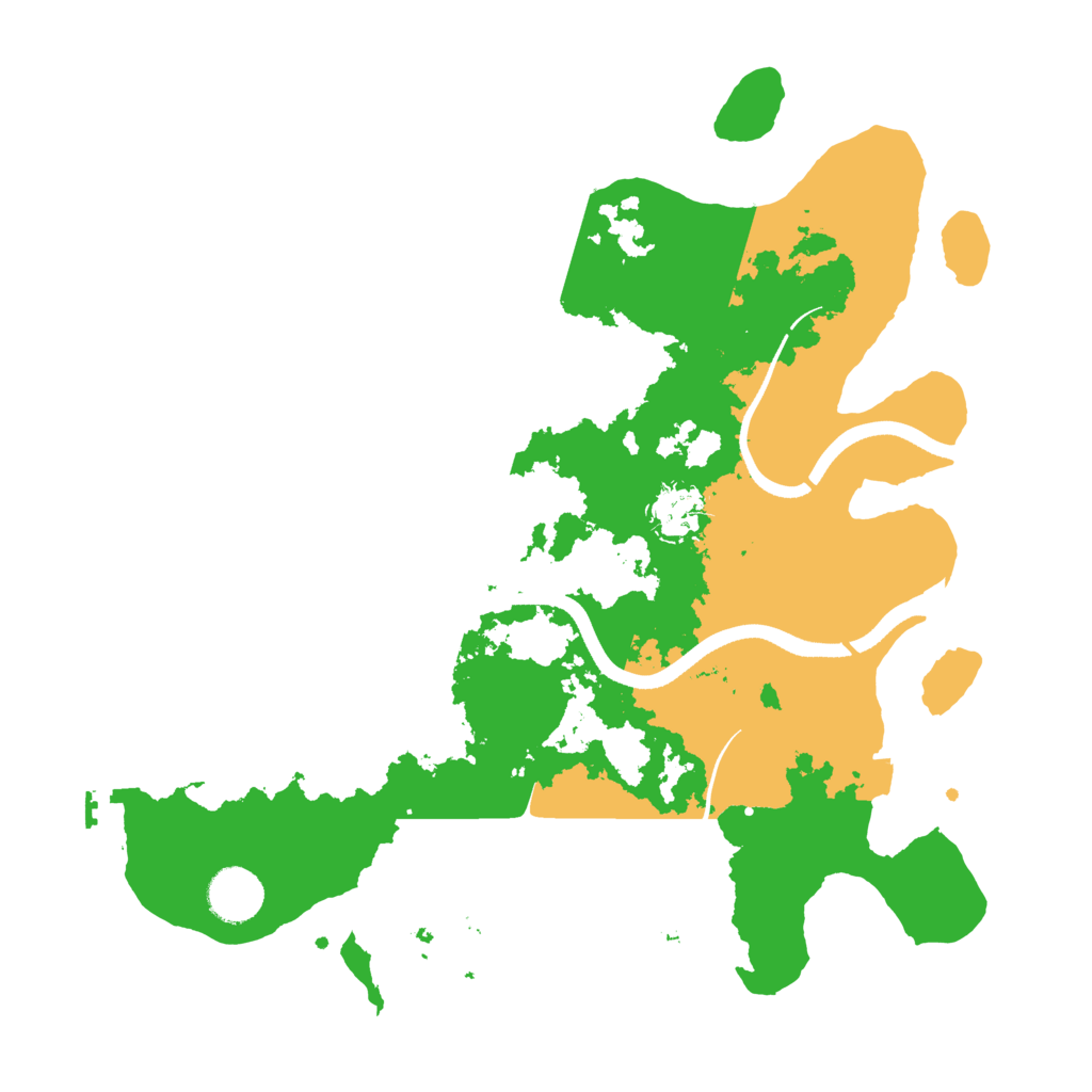 Biome Rust Map: Procedural Map, Size: 3500, Seed: 68444320