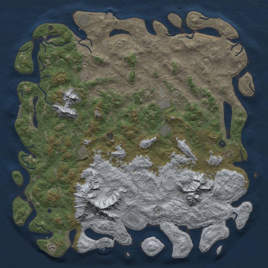 Rust Map: Procedural Map, Size: 6000, Seed: 120359698, 19 Monuments