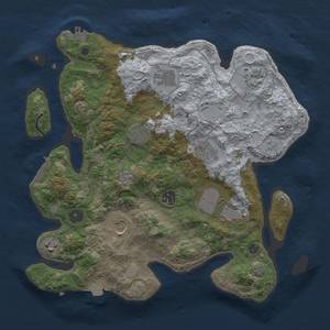 Thumbnail Rust Map: Procedural Map, Size: 3500, Seed: 1416487725, 17 Monuments