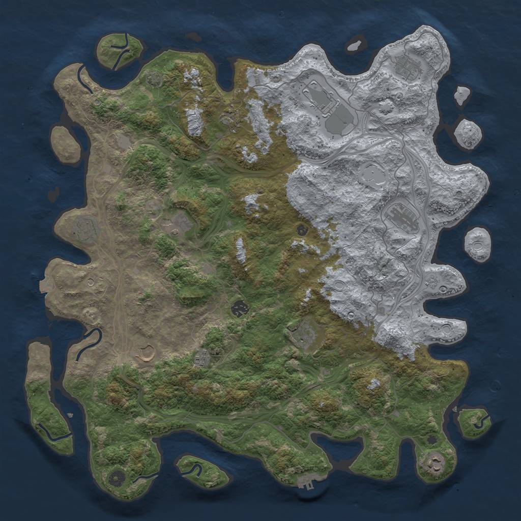 Rust Map: Procedural Map, Size: 4775, Seed: 503, 18 Monuments