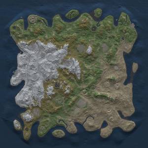 Thumbnail Rust Map: Procedural Map, Size: 4500, Seed: 574038556, 19 Monuments