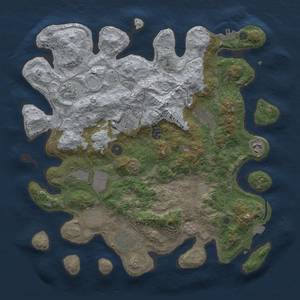 Thumbnail Rust Map: Procedural Map, Size: 4000, Seed: 1620746933, 16 Monuments