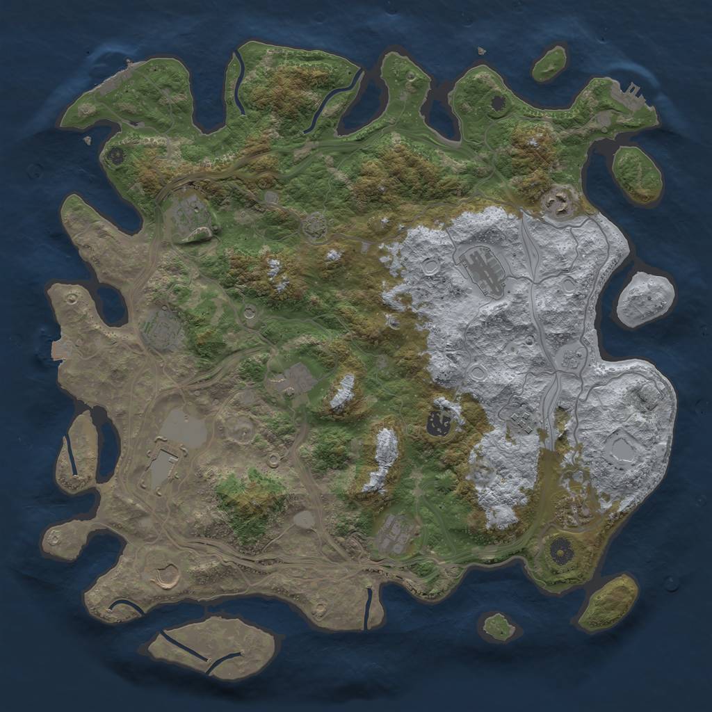 Rust Map: Procedural Map, Size: 4250, Seed: 17973, 19 Monuments