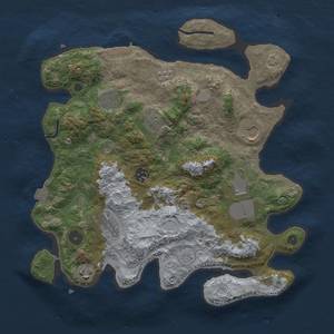 Thumbnail Rust Map: Procedural Map, Size: 3500, Seed: 668043062, 15 Monuments