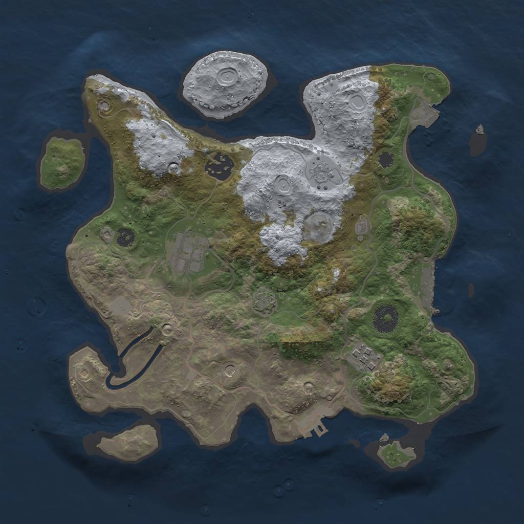 Rust Map: Procedural Map, Size: 2900, Seed: 938907071, 11 Monuments