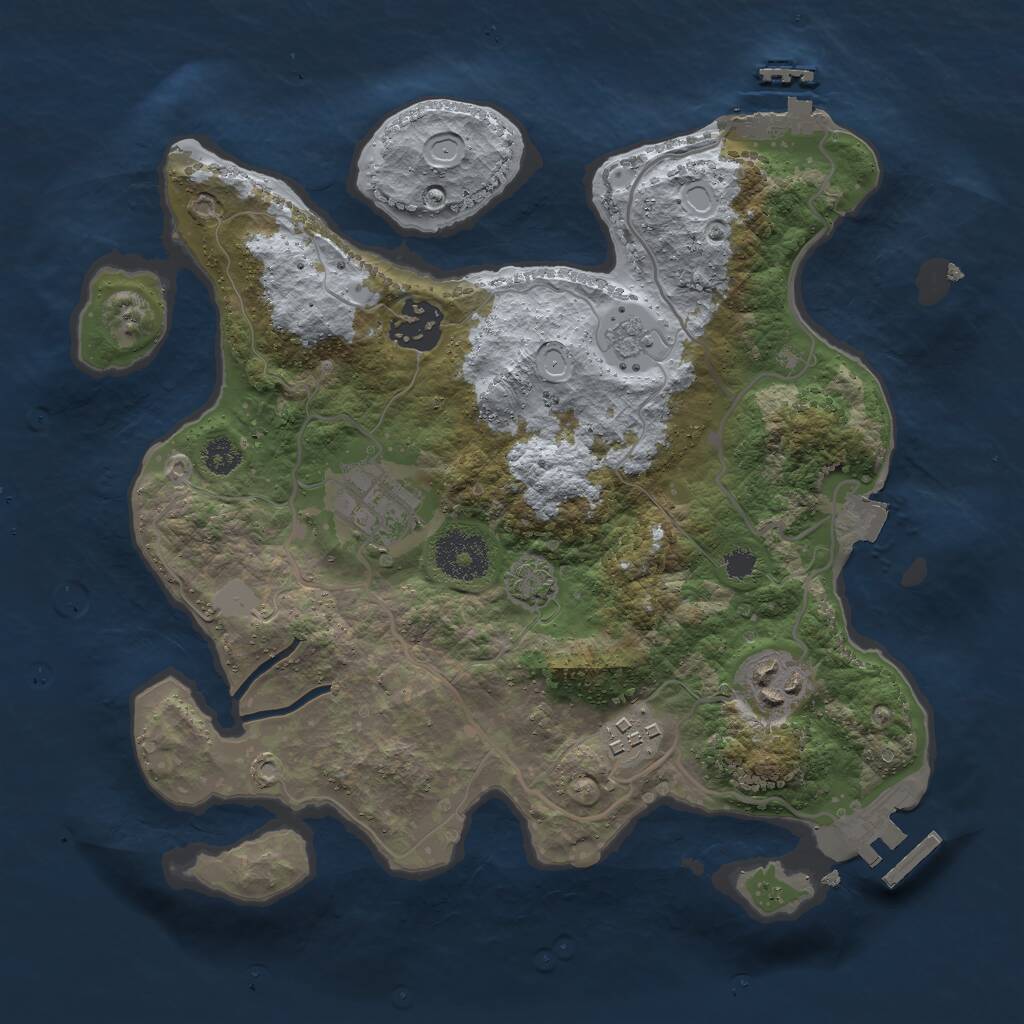 Rust Map: Procedural Map, Size: 2900, Seed: 938907071, 9 Monuments