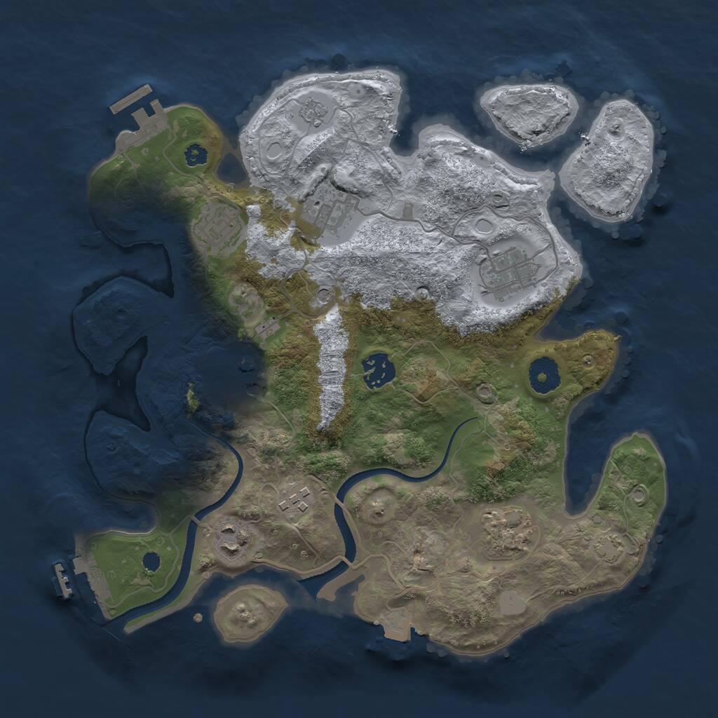 Rust Map: Procedural Map, Size: 3185, Seed: 13825, 14 Monuments