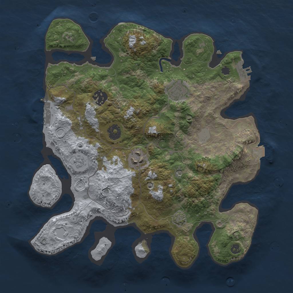 Rust Map: Procedural Map, Size: 3000, Seed: 31852, 11 Monuments