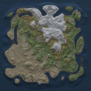 Thumbnail Rust Map: Procedural Map, Size: 4000, Seed: 9283472, 19 Monuments