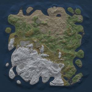 Thumbnail Rust Map: Procedural Map, Size: 4500, Seed: 1377119019, 19 Monuments