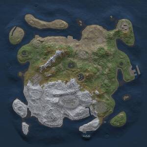 Thumbnail Rust Map: Procedural Map, Size: 3200, Seed: 54535, 11 Monuments