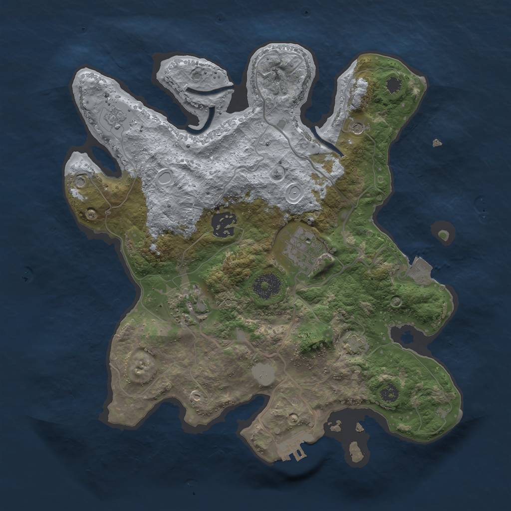 Rust Map: Procedural Map, Size: 2900, Seed: 33547, 10 Monuments