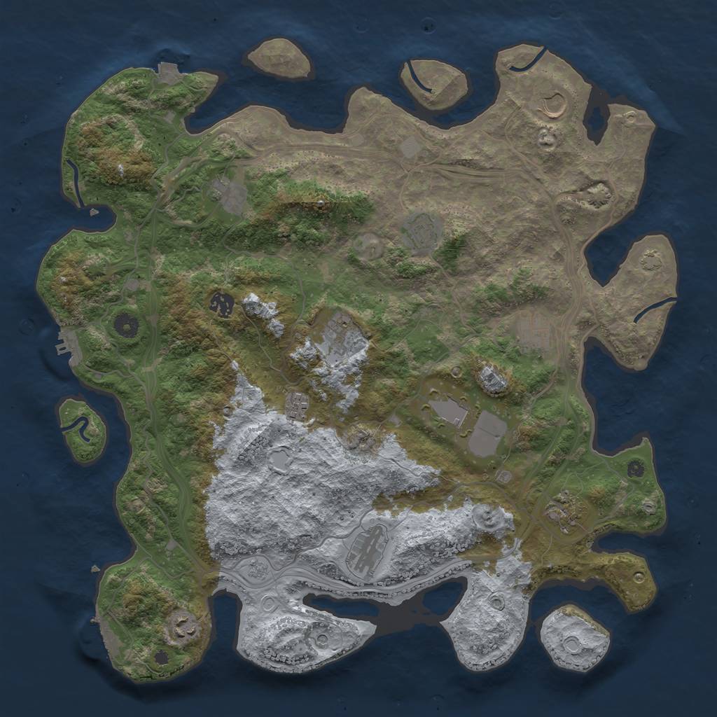 Rust Map: Procedural Map, Size: 4300, Seed: 46311970, 19 Monuments