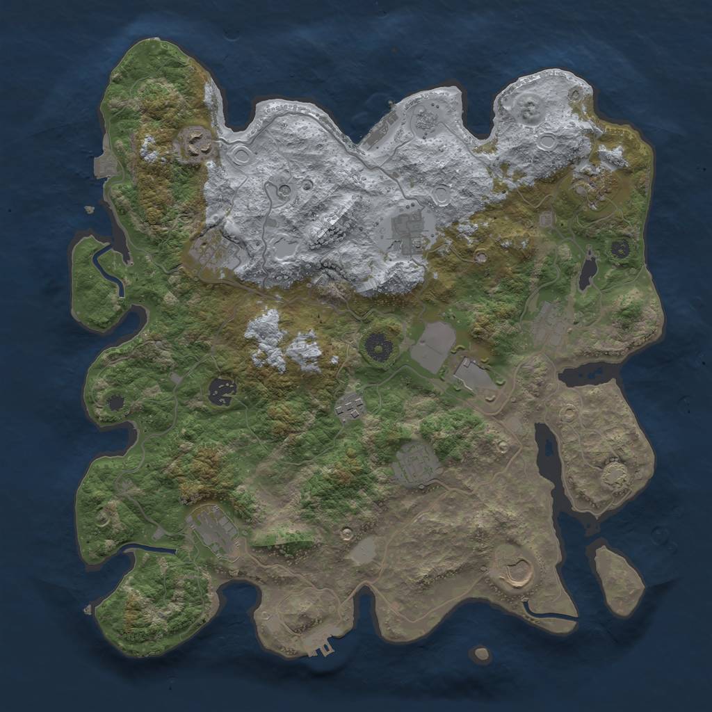 Rust Map: Procedural Map, Size: 3800, Seed: 92116788, 19 Monuments