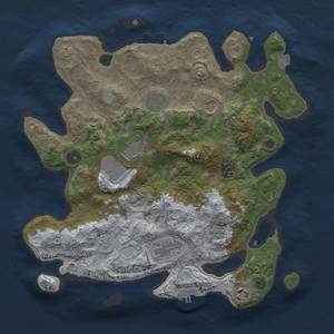 Thumbnail Rust Map: Procedural Map, Size: 3500, Seed: 465868609, 15 Monuments