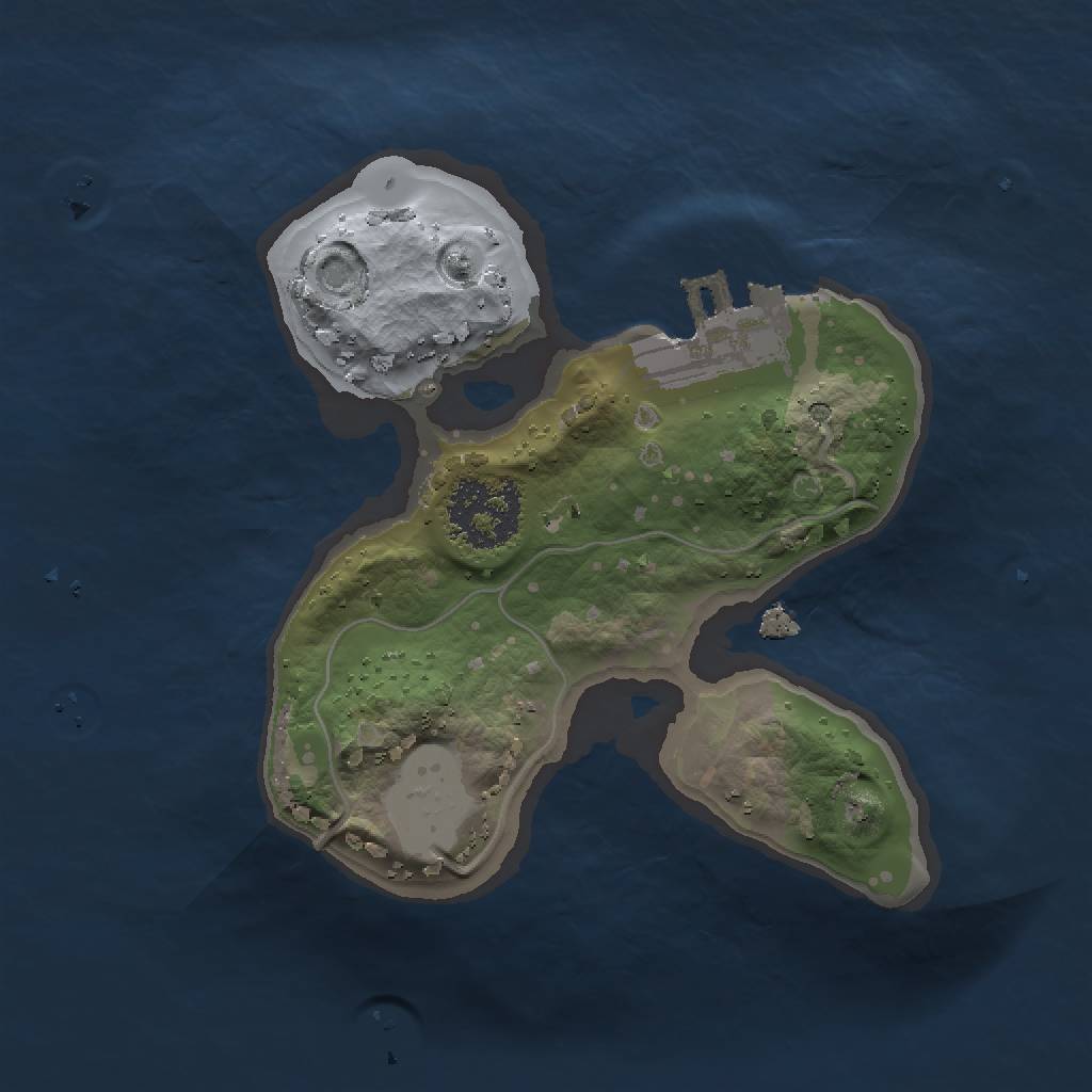 Rust Map: Procedural Map, Size: 1500, Seed: 171185025, 4 Monuments