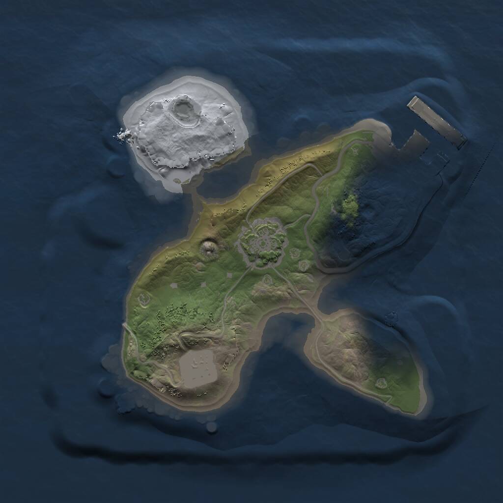 Rust Map: Procedural Map, Size: 1500, Seed: 171185025, 3 Monuments