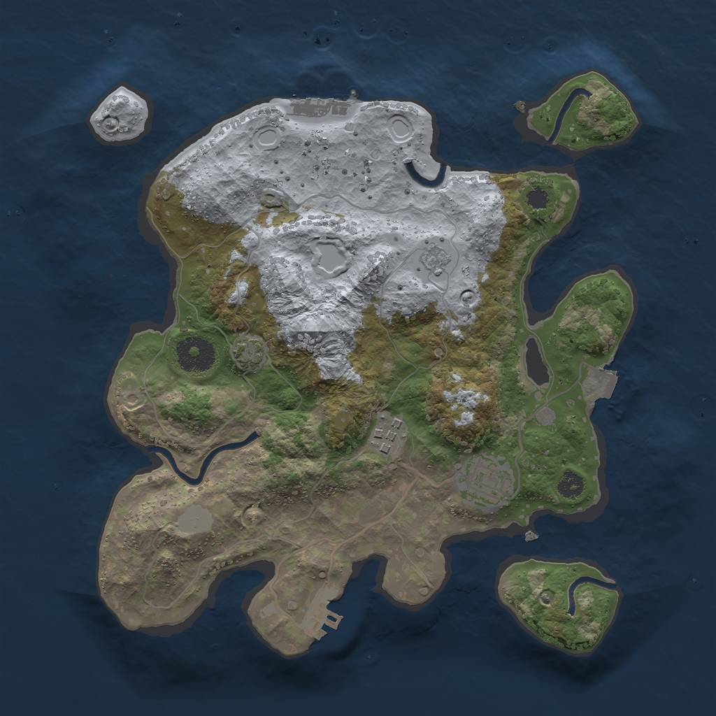 Rust Map: Procedural Map, Size: 2900, Seed: 1309909911, 9 Monuments