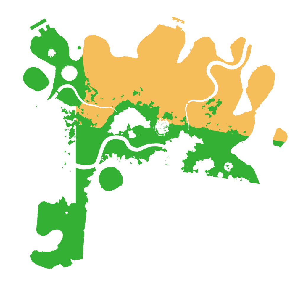 Biome Rust Map: Procedural Map, Size: 3500, Seed: 43185693