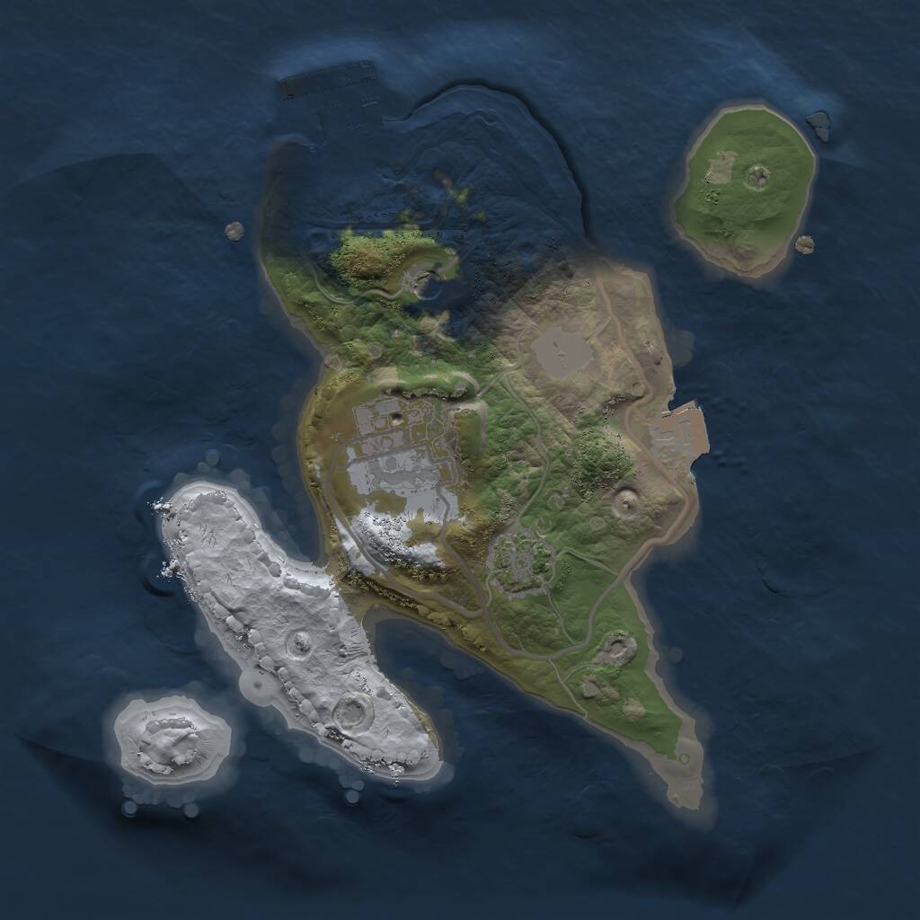 Rust Map: Procedural Map, Size: 2000, Seed: 1602627175, 5 Monuments