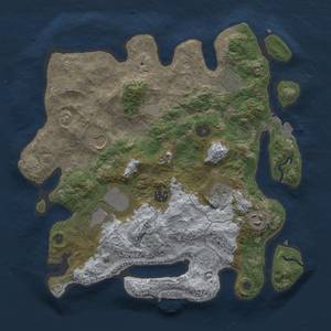 Thumbnail Rust Map: Procedural Map, Size: 3500, Seed: 268747631, 14 Monuments