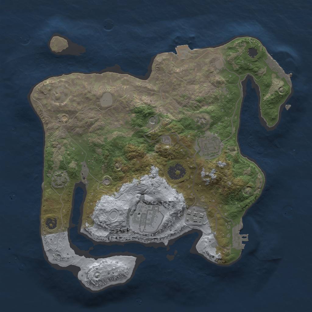 Rust Map: Procedural Map, Size: 2750, Seed: 270424, 10 Monuments