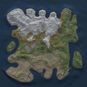 Thumbnail Rust Map: Procedural Map, Size: 3500, Seed: 795323554, 16 Monuments