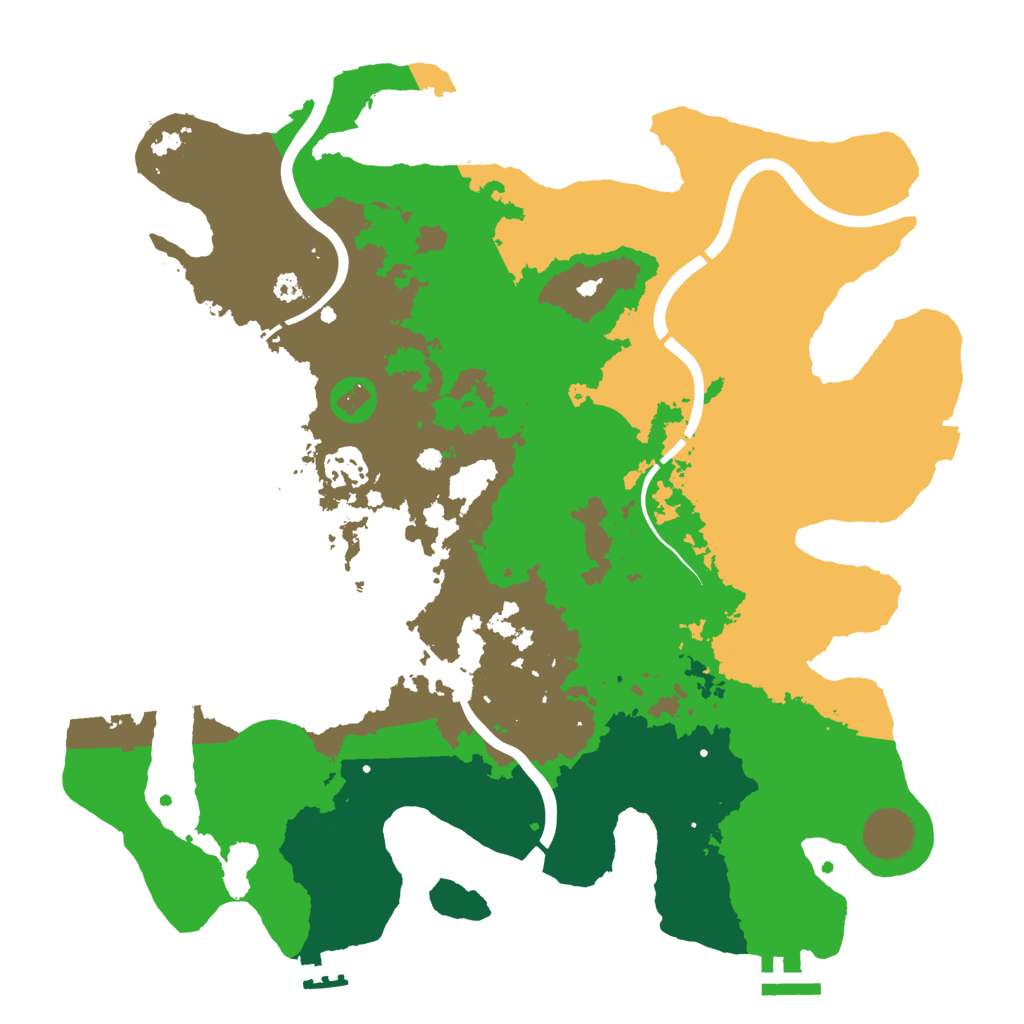 Biome Rust Map: Procedural Map, Size: 3500, Seed: 805237552