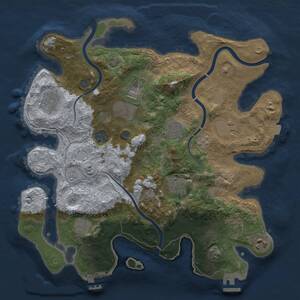 Thumbnail Rust Map: Procedural Map, Size: 3500, Seed: 805237552, 16 Monuments