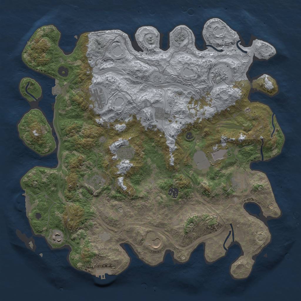 Rust Map: Procedural Map, Size: 4250, Seed: 1488, 19 Monuments