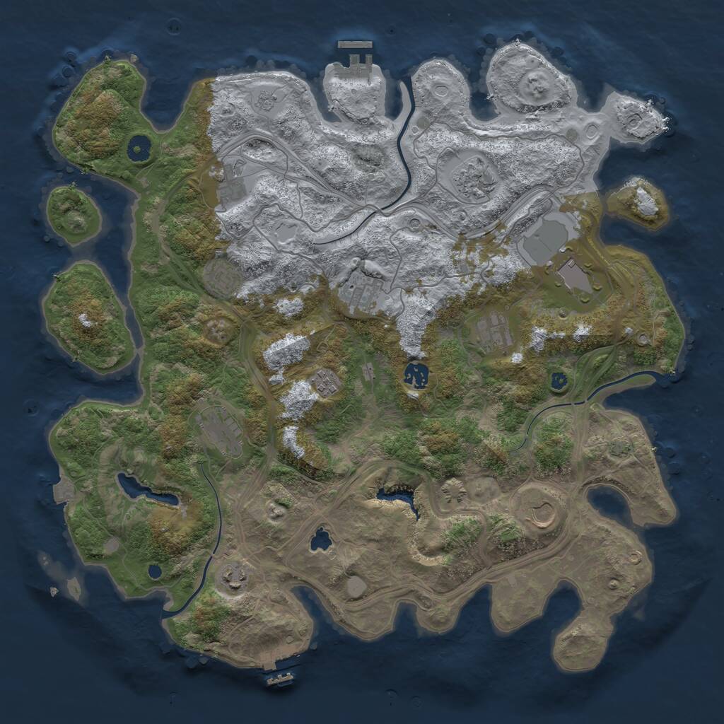 Rust Map: Procedural Map, Size: 4250, Seed: 1488, 17 Monuments
