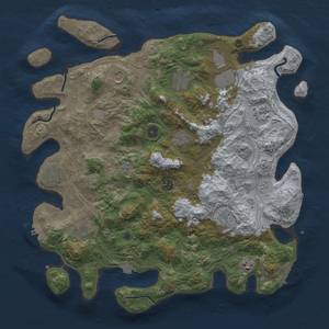 Thumbnail Rust Map: Procedural Map, Size: 4250, Seed: 9646, 19 Monuments