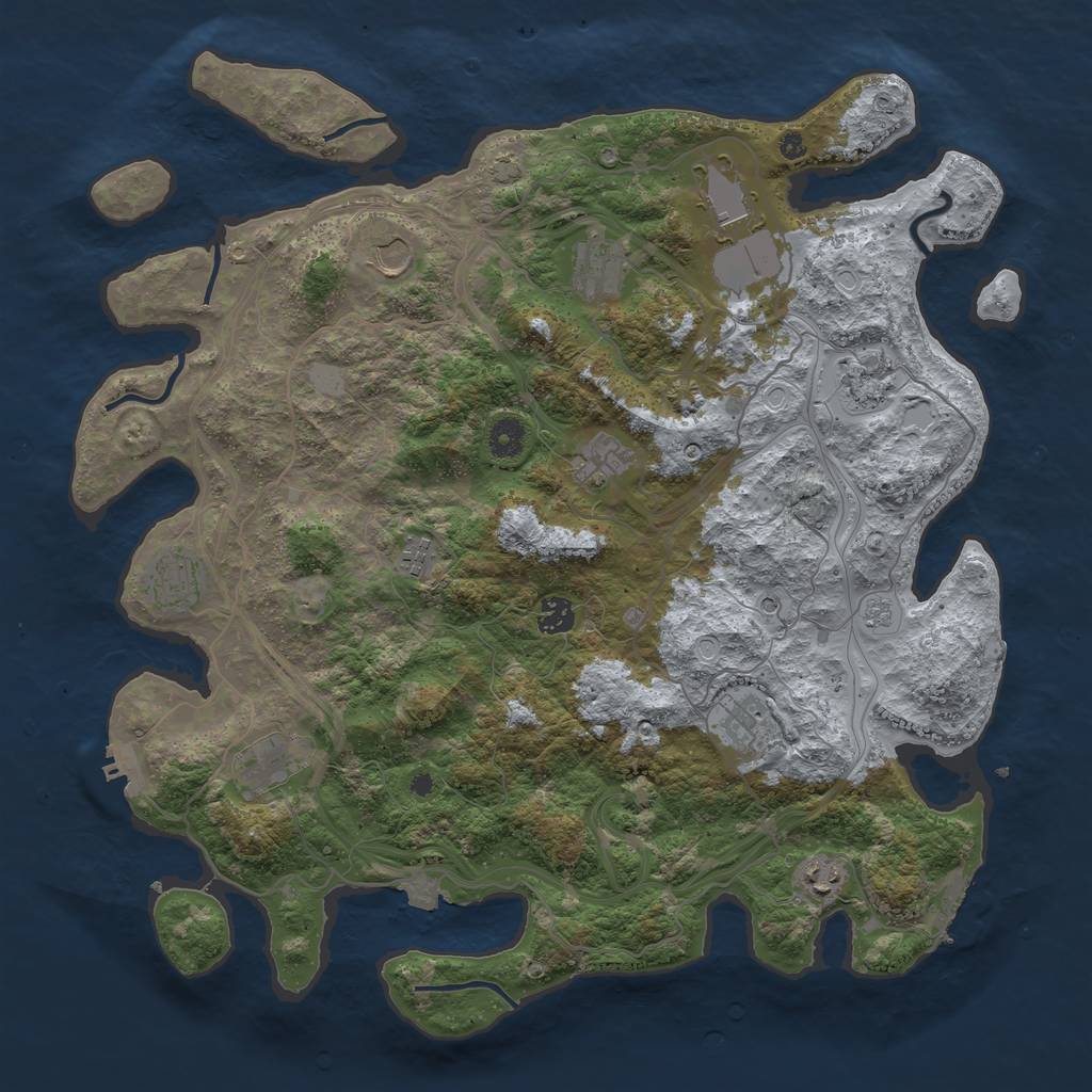 Rust Map: Procedural Map, Size: 4250, Seed: 9646, 19 Monuments