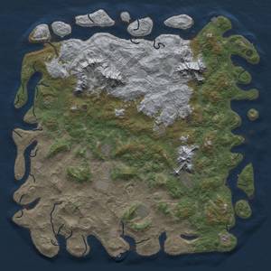 Thumbnail Rust Map: Procedural Map, Size: 6000, Seed: 2056619457, 19 Monuments