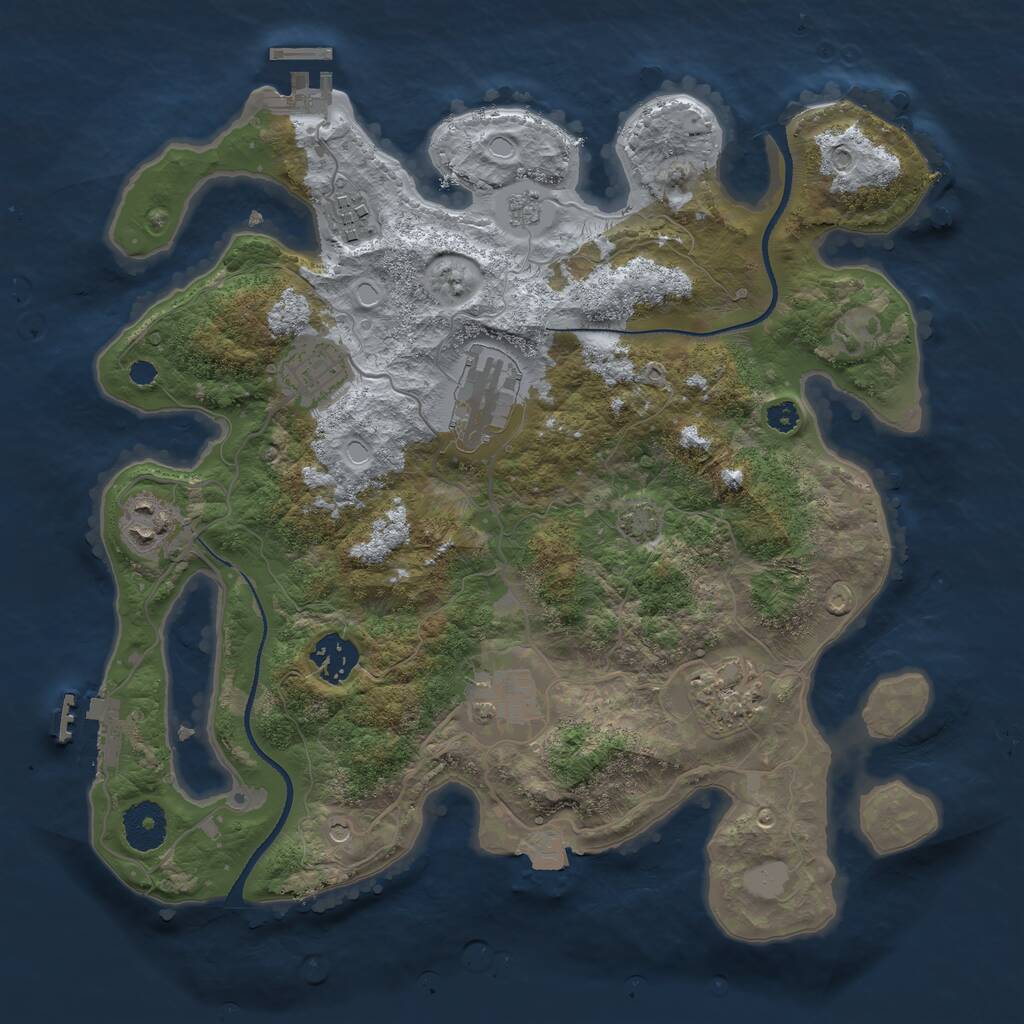 Rust Map: Procedural Map, Size: 3300, Seed: 6567, 13 Monuments
