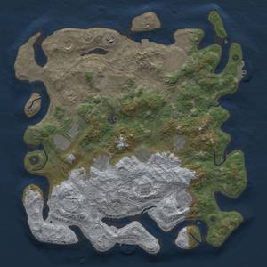 Thumbnail Rust Map: Procedural Map, Size: 4250, Seed: 828921524, 19 Monuments