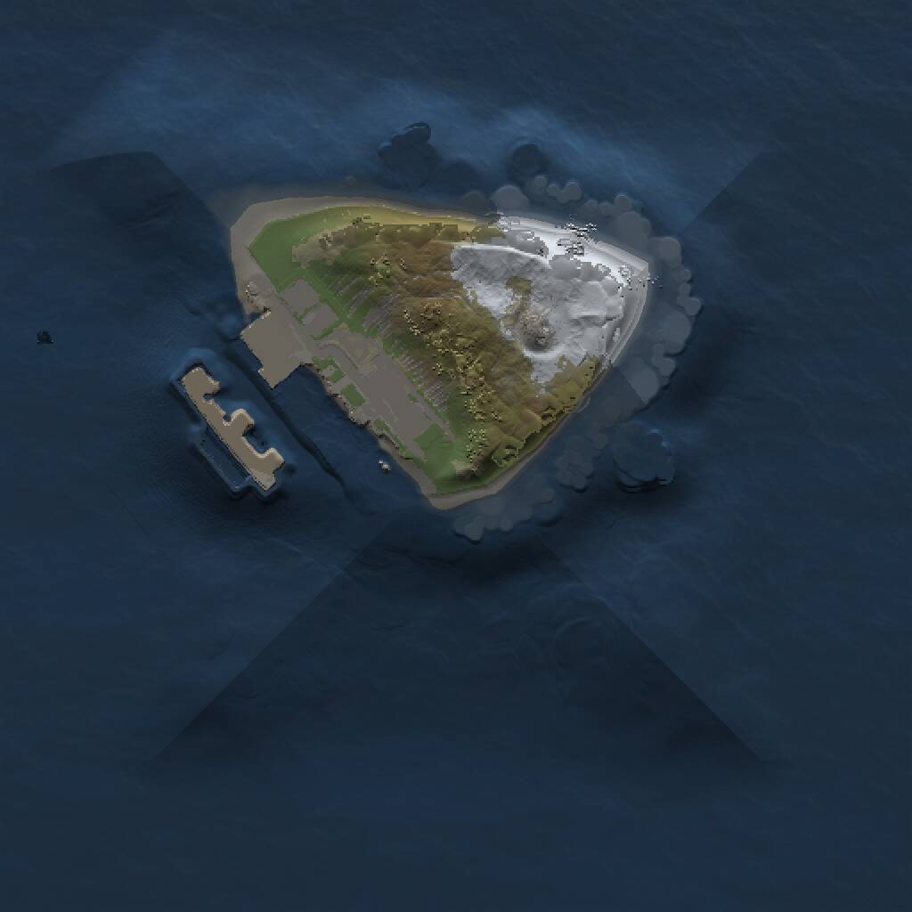 Rust Map: Procedural Map, Size: 1000, Seed: 1345653, 2 Monuments