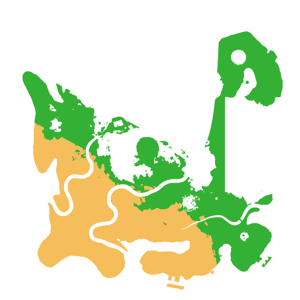 Biome Rust Map: Procedural Map, Size: 3550, Seed: 49049658