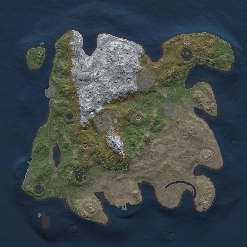 Rust Map: Procedural Map, Size: 3000, Seed: 479414097, 11 Monuments