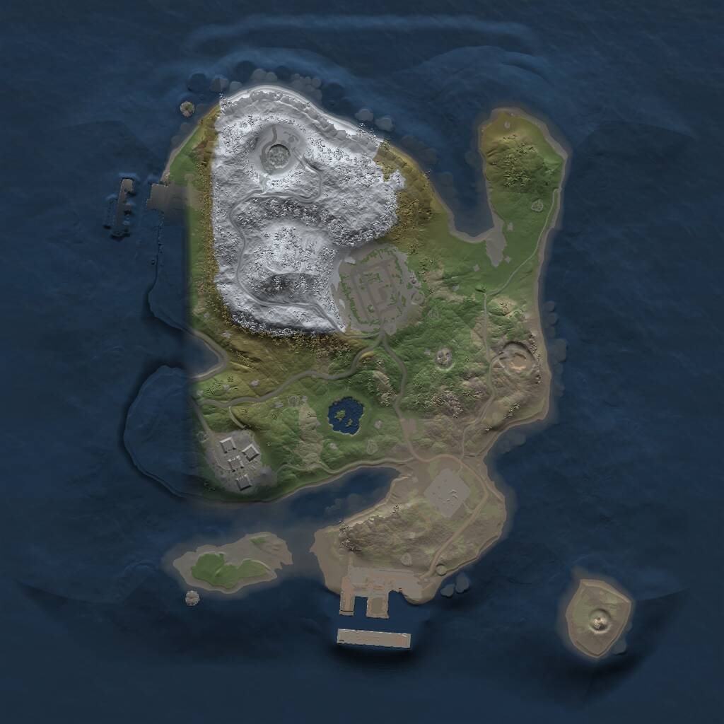 Rust Map: Procedural Map, Size: 2000, Seed: 979797979, 6 Monuments