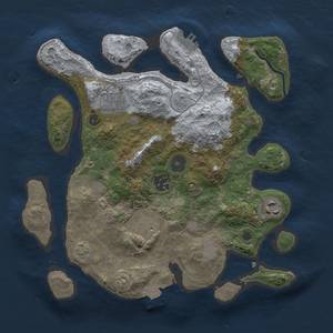 Thumbnail Rust Map: Procedural Map, Size: 3000, Seed: 675421407, 10 Monuments