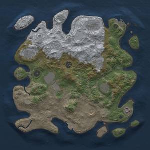Thumbnail Rust Map: Procedural Map, Size: 3500, Seed: 153235, 16 Monuments