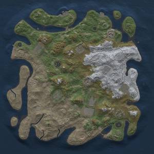 Thumbnail Rust Map: Procedural Map, Size: 4000, Seed: 1518092480, 19 Monuments