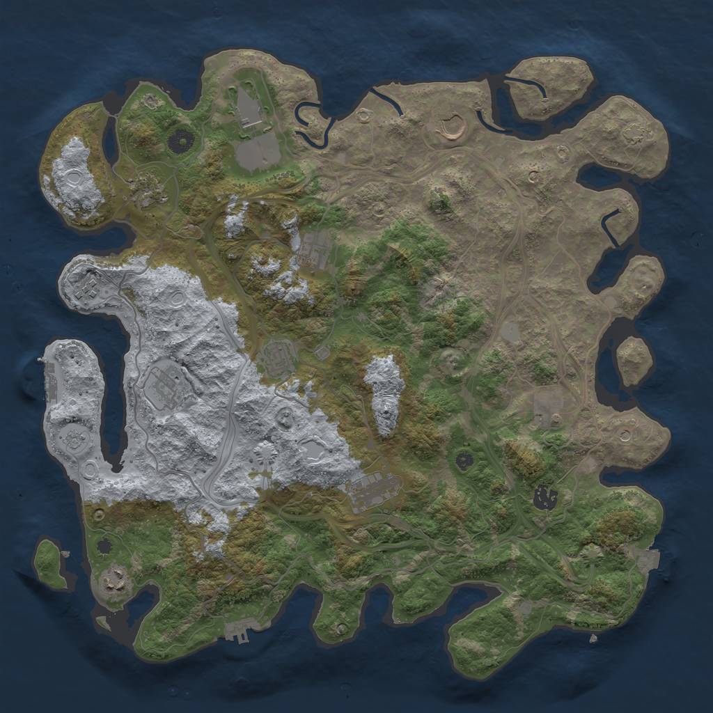 Rust Map: Procedural Map, Size: 4250, Seed: 531289692, 19 Monuments