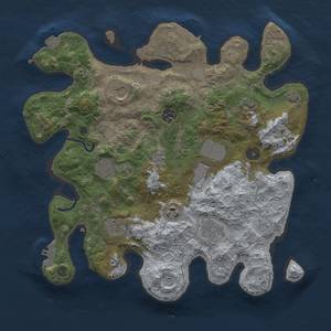 Thumbnail Rust Map: Procedural Map, Size: 3500, Seed: 1036315813, 17 Monuments