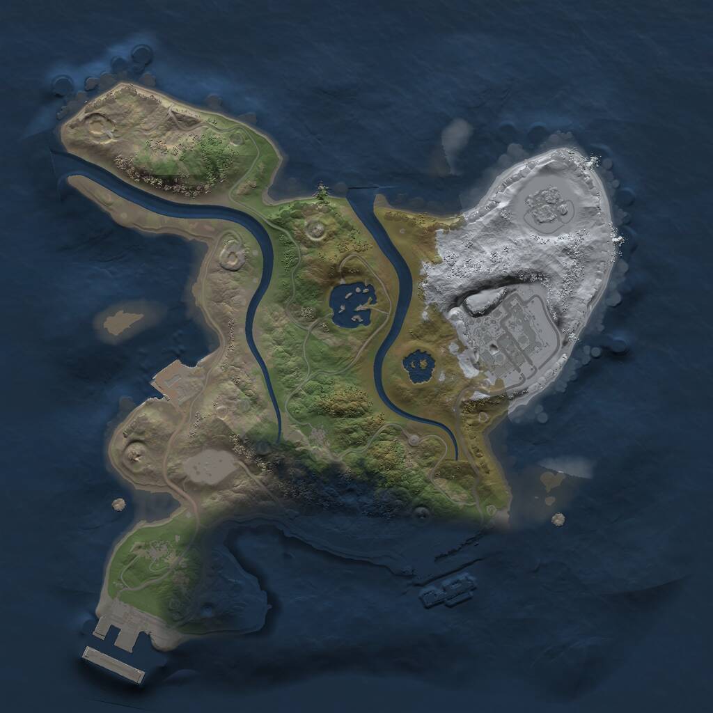 Rust Map: Procedural Map, Size: 2250, Seed: 531277272, 6 Monuments