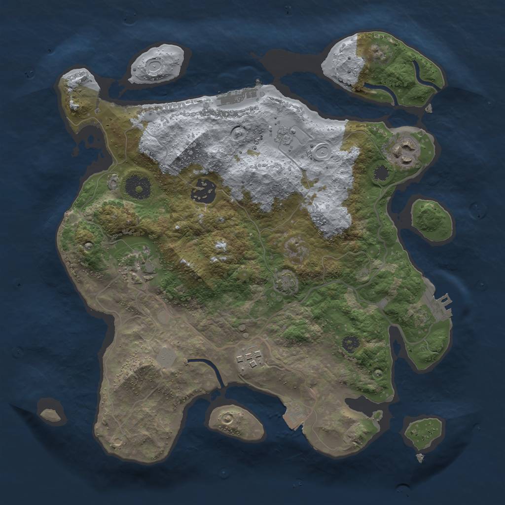 Rust Map: Procedural Map, Size: 3000, Seed: 31356, 11 Monuments